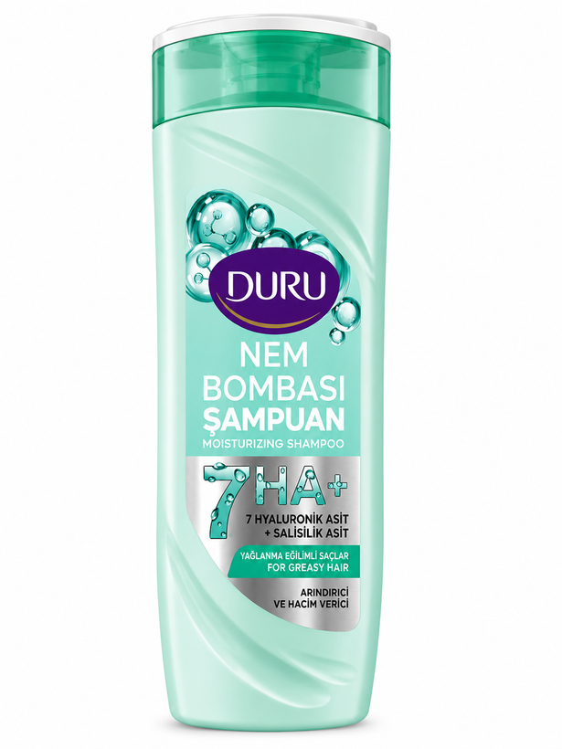 شامپو آبرسان و کنترل کف سر چرب دورو برای موهایه کم حجم مدل Nem Bombası 7HA + Salicylic Acid(به شرط اورجینال ترکیه و تاریخ روز اصلی)
